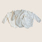 Muslin Surplice Baby Bodysuit, Leaves Pattern
